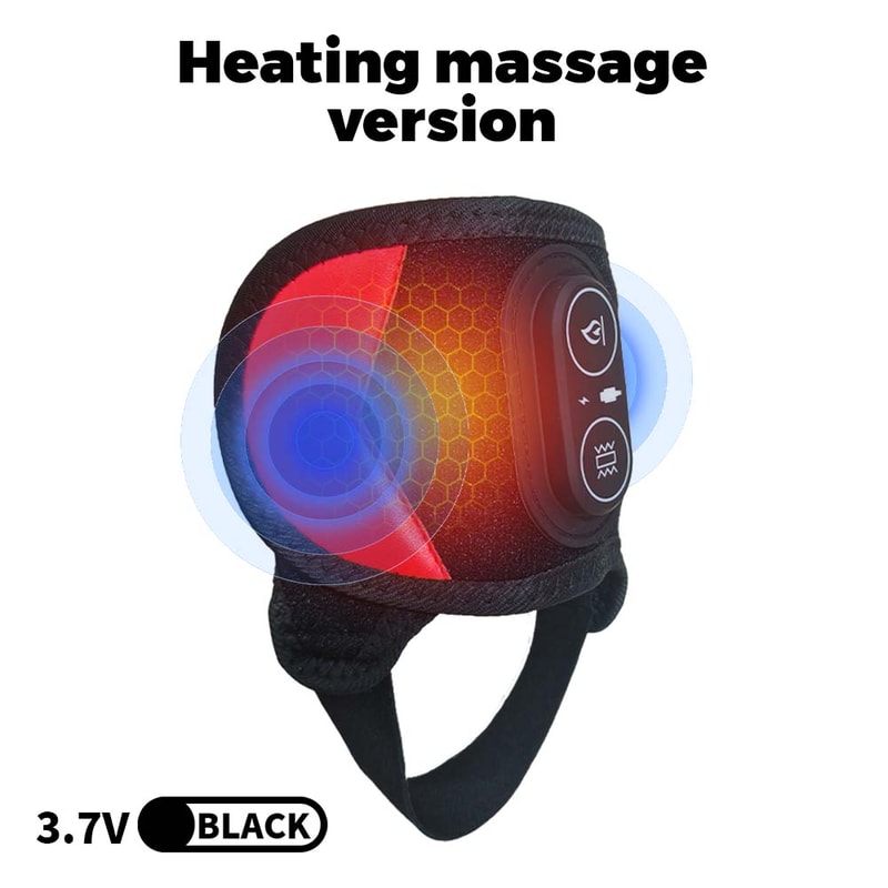 Vibration Ankle Massager LED Beads 3 Gears Hot Compress Infrared Heating Foot Warmer Brace Wrap 5