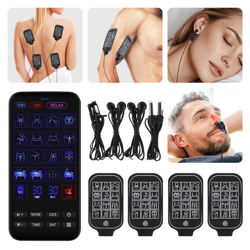4 in 1 EMS TENS Electrostimulator, Sleeping Aid, Rhinitis Relief, Muscle Relaxation Device