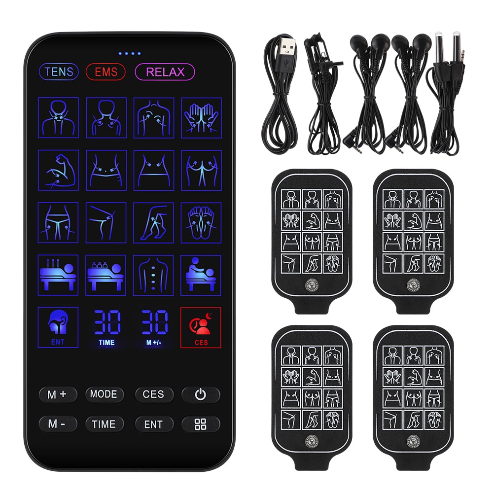 4 in 1 EMS TENS Electrostimulator, Sleeping Aid, Rhinitis Relief, Muscle Relaxation Device