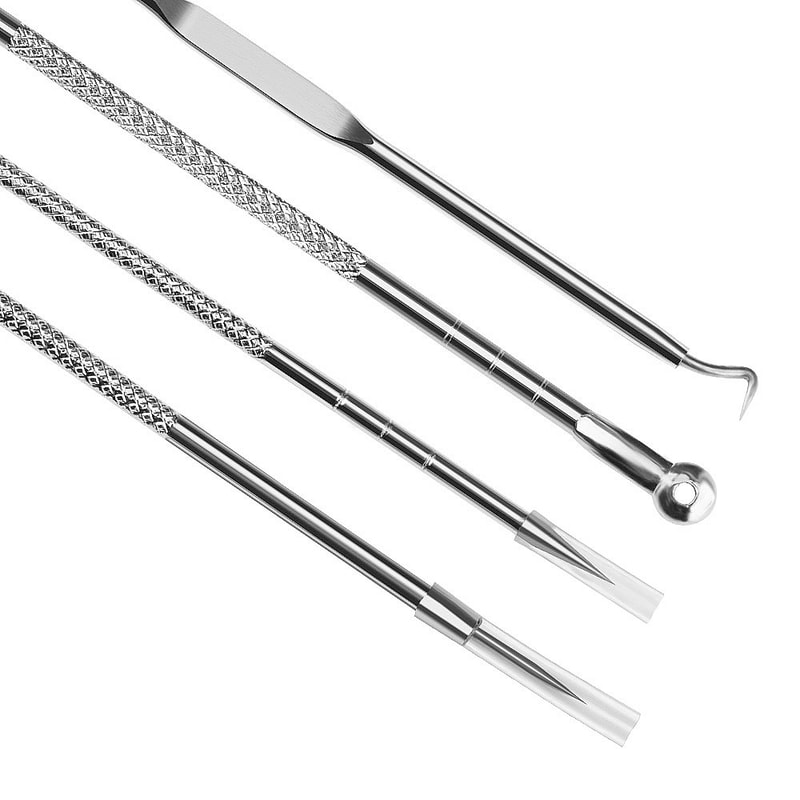 Stainless Steel Blackhead Remover Needle, Pimple Removal Tool for Facial Skin Care & Pore Cleaner