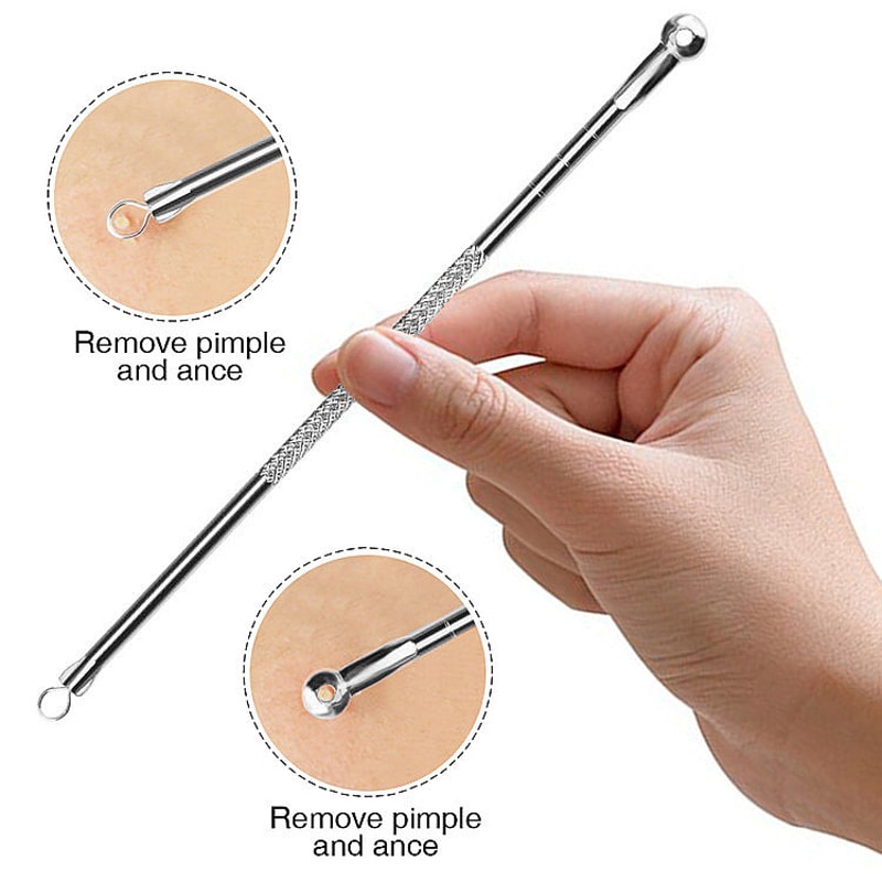 Stainless Steel Blackhead Remover Needle, Pimple Removal Tool for Facial Skin Care & Pore Cleaner