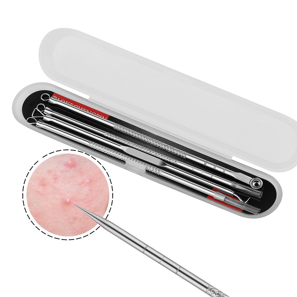 Stainless Steel Blackhead Remover Needle, Pimple Removal Tool for Facial Skin Care & Pore Cleaner