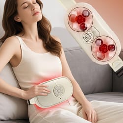 wireless abdominal massage belt machine - electric belly shaking massager with multi modes and heated fat burner