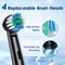 Rotating Electric Toothbrush For Adults Rechargeable With 8 Soft Brush Heads 5