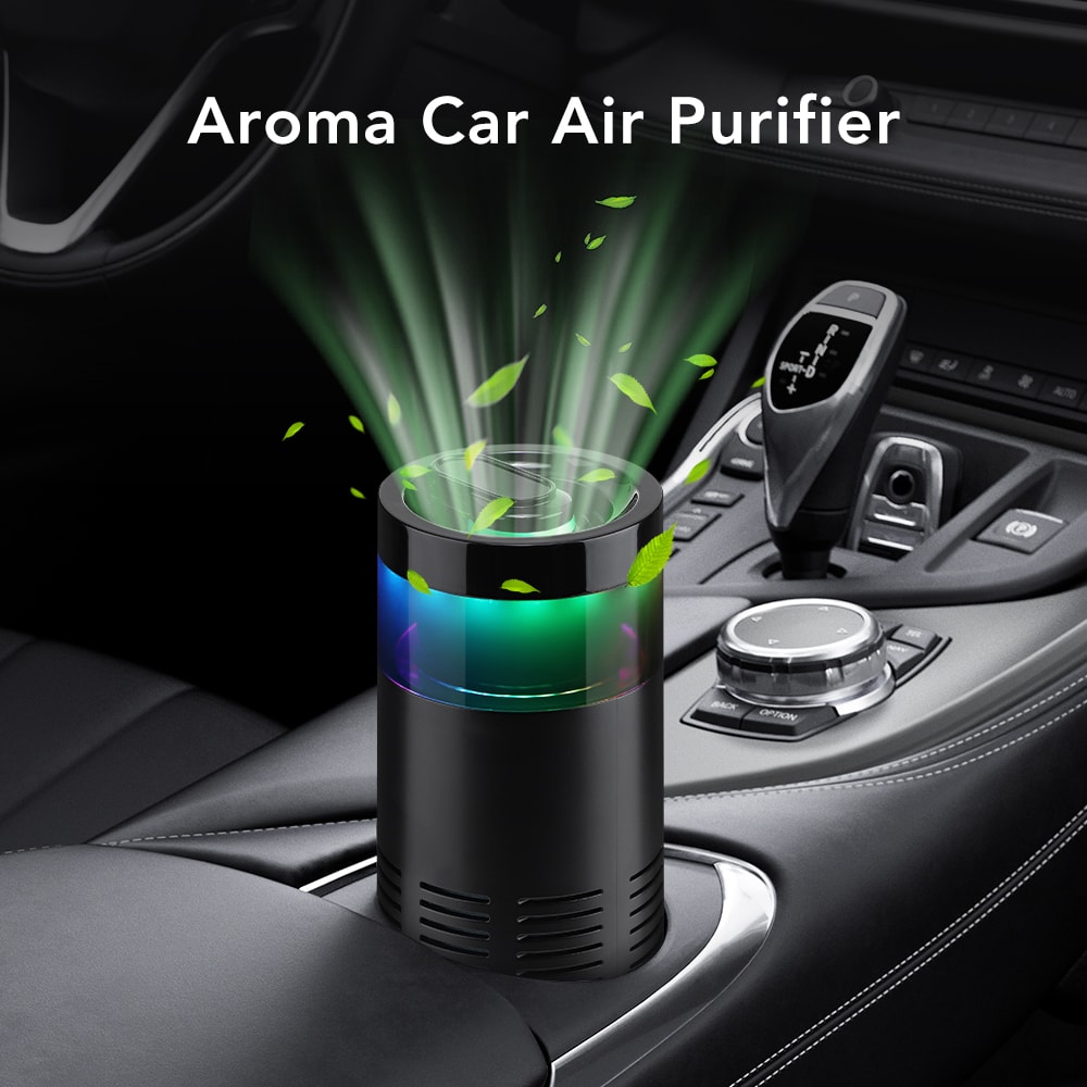 Portable Air Purifier For Home Bedroom Car Smoke Dust Pet Odor Remover 2 Speed Fan 0