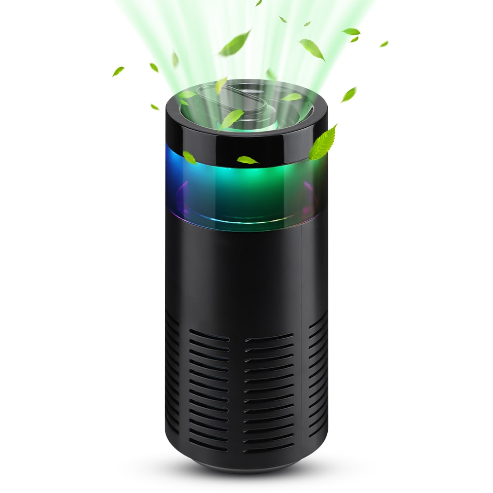 Portable Air Purifier For Home Bedroom Car Smoke Dust Pet Odor Remover 2 Speed Fan 5