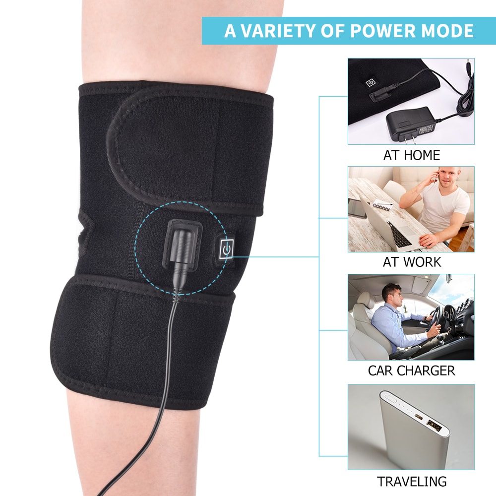 Heated Knee Support For Men USB Knee Warmers Portable Knee Brace Wrap Leg Heating Pad For Office An 1