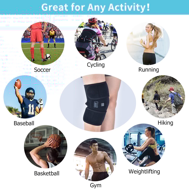 Heated Knee Support For Men USB Knee Warmers Portable Knee Brace Wrap Leg Heating Pad For Office An 3