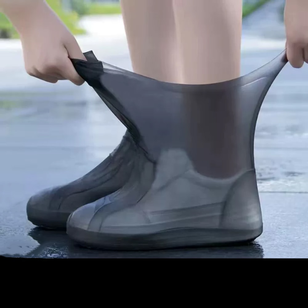 Rubber Rain Boot Silicone Waterproof Shoe Covers Lipresistant Overshoes For Outdoor Protection 4
