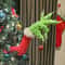 Furry Green Monster Elf Arms Hand For Christmas Tree Decoration Elf Body Tree Pendant Ornaments 1