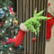 Furry Green Monster Elf Arms Hand For Christmas Tree Decoration Elf Body Tree Pendant Ornaments 1