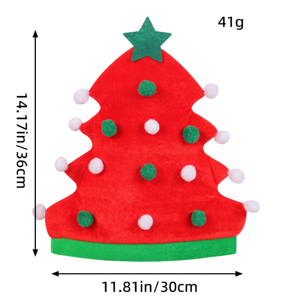 Funny Christmas Tree Hat Beanie Xmas Cap For Kids Christmas Santa Hat Holiday Party Decorations 5
