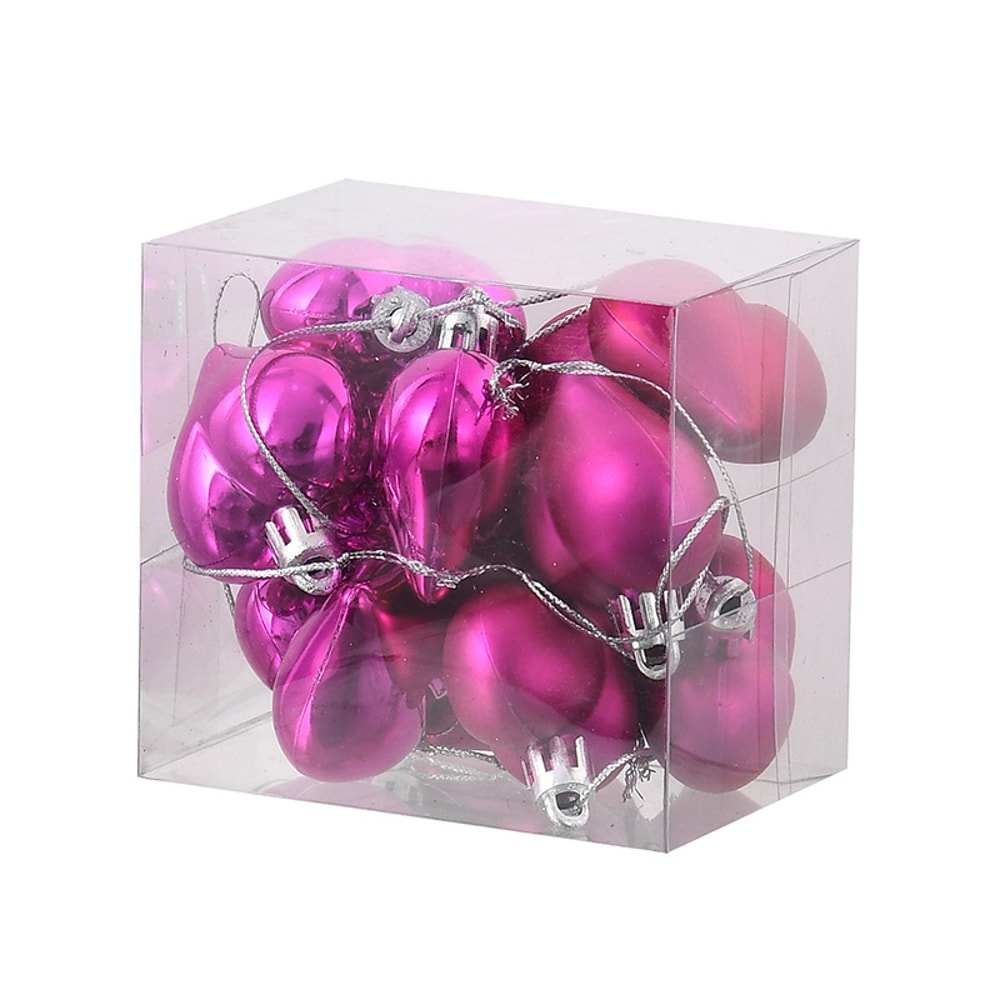 Heart Pendant Valentine Day Heart Ball Decorations Hanging Ornament For Christmas Tree 7