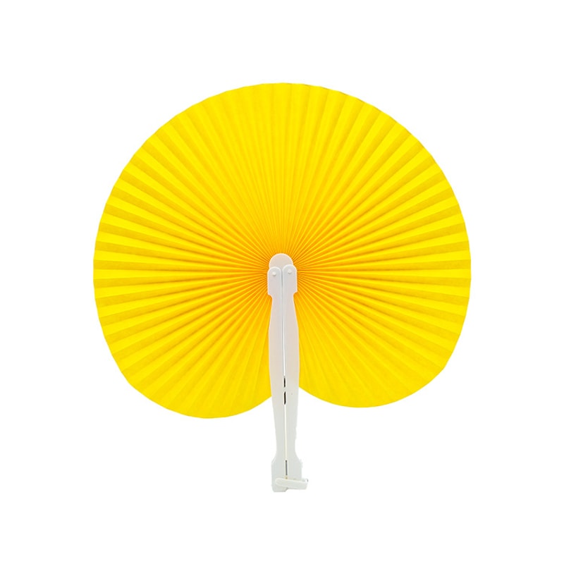 White Folding Paper Fan For Baby Shower Kids Birthday Party Wedding Guest Gifts 3