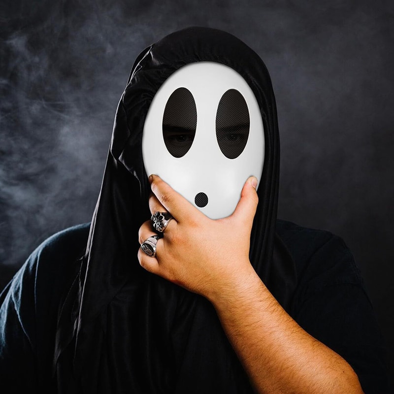 Shy Guy Mask Cosplay, Unisex Adult Plastic Halloween Masks, Carnival Party Costume Prop, Funny Cartoon Character