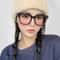 Fashion Round Sunglasses For Girls Pink Blush Gradient Glasses Transparent Black Frame Eyewear 1