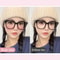 Fashion Round Sunglasses For Girls Pink Blush Gradient Glasses Transparent Black Frame Eyewear 3
