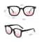 Fashion Round Sunglasses For Girls Pink Blush Gradient Glasses Transparent Black Frame Eyewear 4