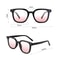 Fashion Round Sunglasses For Girls Pink Blush Gradient Glasses Transparent Black Frame Eyewear 4