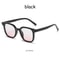 Fashion Round Sunglasses For Girls Pink Blush Gradient Glasses Transparent Black Frame Eyewear 5