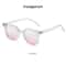 Fashion Round Sunglasses For Girls Pink Blush Gradient Glasses Transparent Black Frame Eyewear 6
