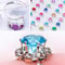 Beautiful Colorful Diamante Children Ring Plastic Diamond Jewelry Set With HeartShaped Box For Girl 3