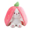 Delicate Soft Cute Deformed Rabbit Plush Toy, Strawberry Carrot Style, Ideal Birthday Gift