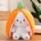 Delicate Soft Cute Deformed Rabbit Plush Toy, Strawberry Carrot Style, Ideal Birthday Gift