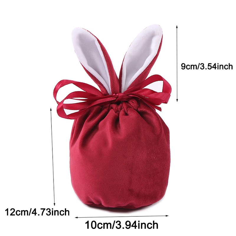 Cloth Pouch Easter Rabbit Ears Cute Bunny Gift Bags Chocolate Bags For Wedding Birthday Party Favor 3