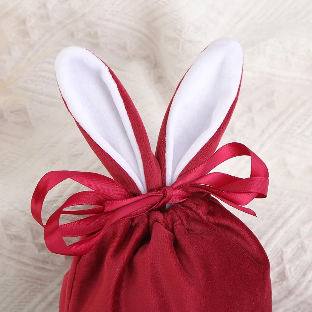 Cloth Pouch Easter Rabbit Ears Cute Bunny Gift Bags Chocolate Bags For Wedding Birthday Party Favor 4