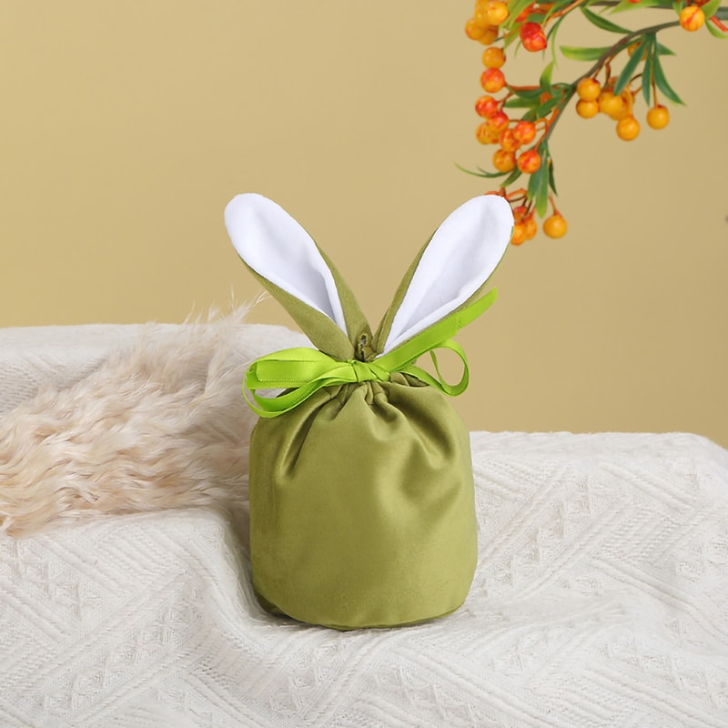 Cloth Pouch Easter Rabbit Ears Cute Bunny Gift Bags Chocolate Bags For Wedding Birthday Party Favor 7