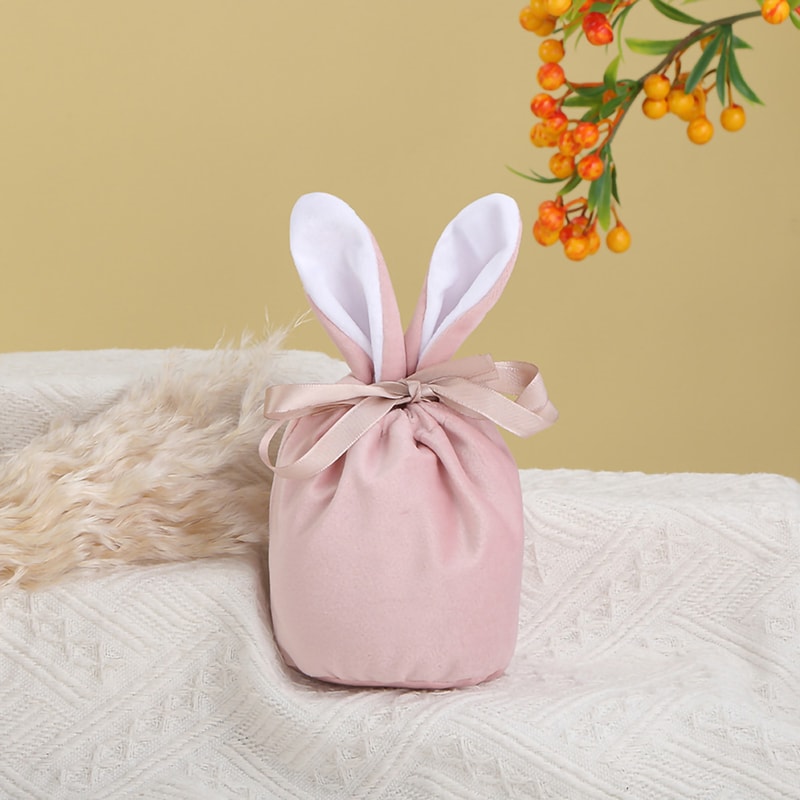 Cloth Pouch Easter Rabbit Ears Cute Bunny Gift Bags Chocolate Bags For Wedding Birthday Party Favor 10