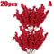 Holly Berry Stamen Plants Chinese New Year Red Berries Branches Xmas Party Decor Wreath Ornaments 8