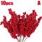 Holly Berry Stamen Plants Chinese New Year Red Berries Branches Xmas Party Decor Wreath Ornaments 7