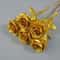 Golden Silk Rose, Wedding Decoration, Living Room Flower, Photography Props, Single Branch Rose