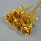 Golden Silk Rose, Wedding Decoration, Living Room Flower, Photography Props, Single Branch Rose