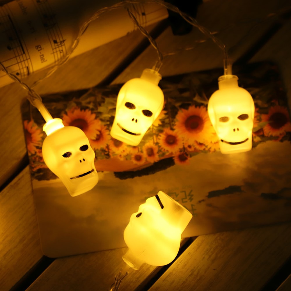 Trick or Treat Halloween Light String with Pumpkin, Skull, Ghost Festival Party Lanterns