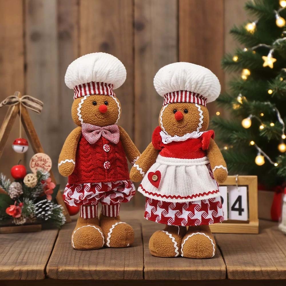 Cute Stretchable Christmas Man Telescopic Doll Ornament, Adorable Gingerbread Home Decor
