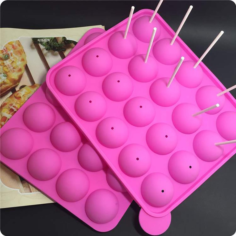 Silicone Molds DIY, Spherical Chocolate Mold, Round Lollipop Cake Mold Baking Tools by Silicone World