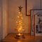 Holiday Tree Lighting Creatively Christmas Lights Tree Fairy Lamp Metal Spiral Star Night Lamp For 6