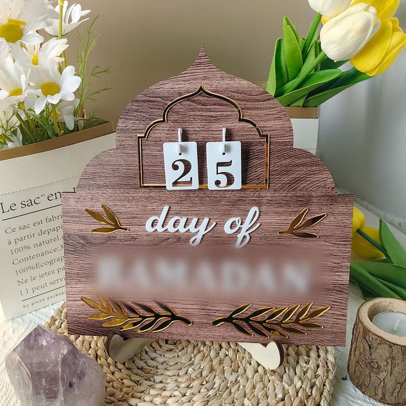Ramadan Calendar Decoration Desktop Ornament Eid Mubarak Gifts For Ramadan 3