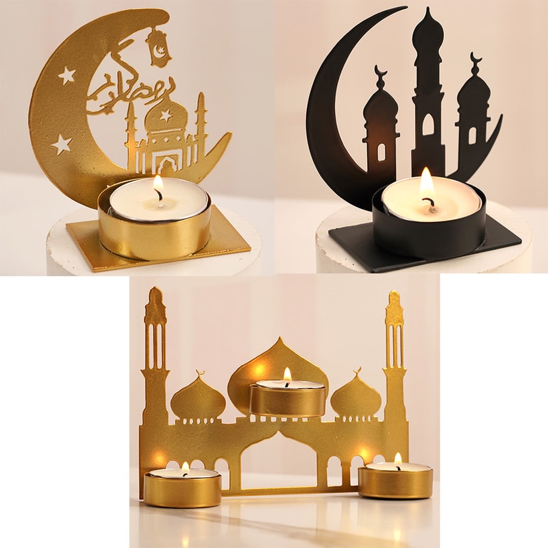 Islamic Ramadan Candle Holder, Ramadan Party Decor, Muslim Candle Holder Ornament