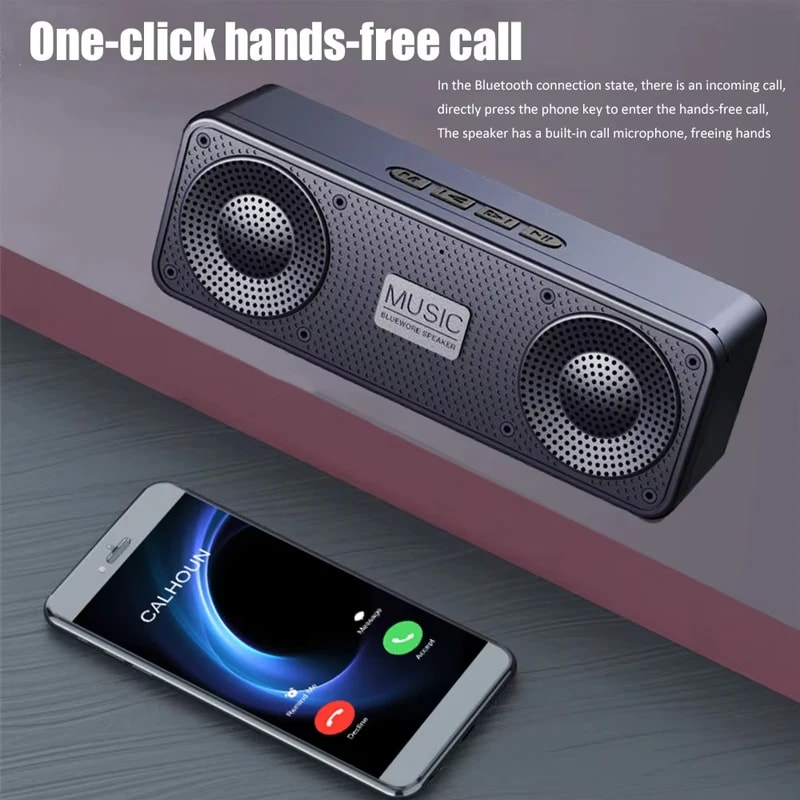 Wireless Bluetooth Smart Speaker With Mic Mobile Phone Audio Outdoor Subwoofer Creative Radio Funct 2