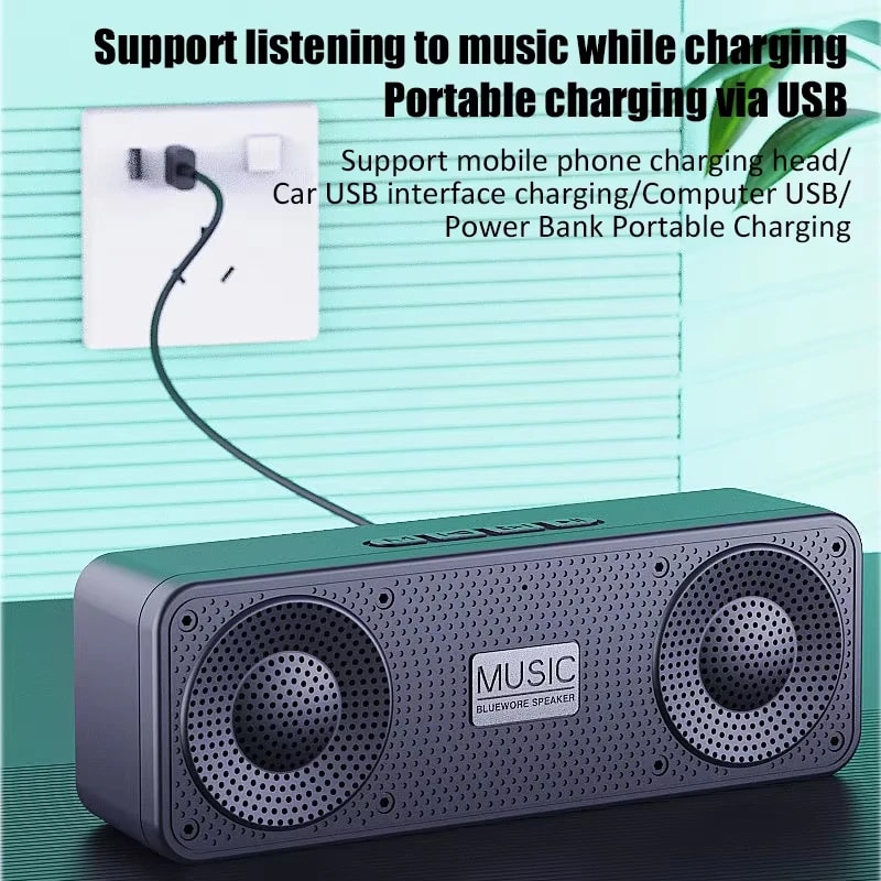 Wireless Bluetooth Smart Speaker With Mic Mobile Phone Audio Outdoor Subwoofer Creative Radio Funct 3