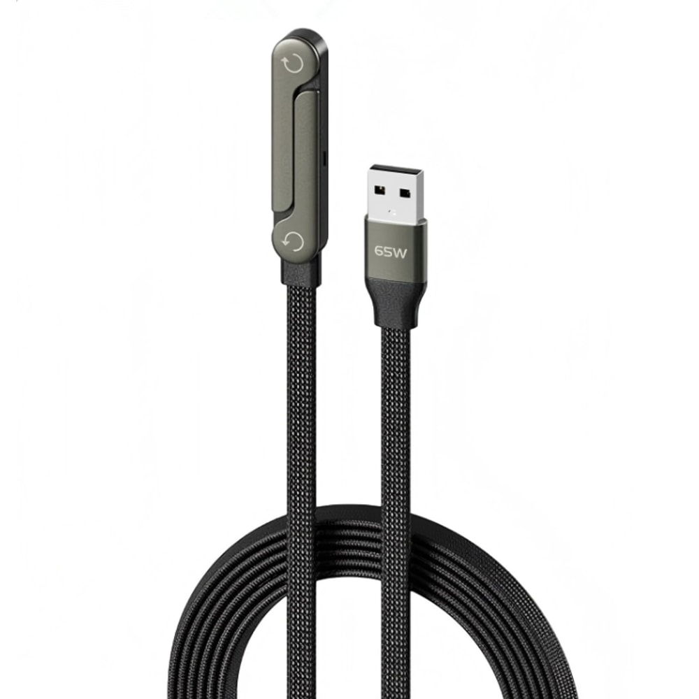 Foldable Mobile Phone Holder With 360 Rotating Charging Data Cable Fast Charging Stand For Tablets