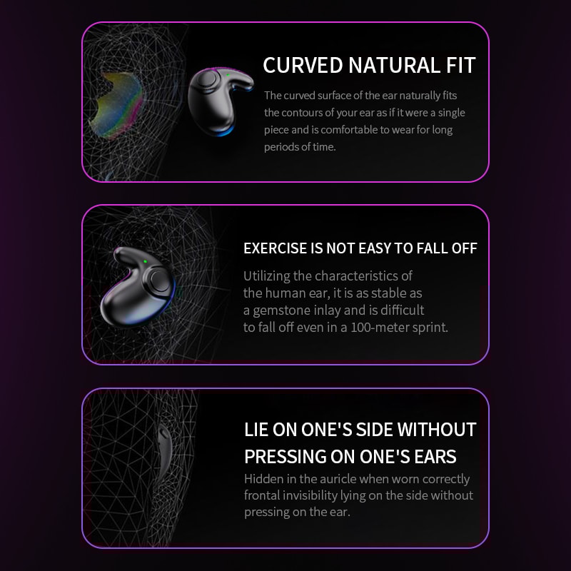 Highend TWS Dual Ear Sleep In Ear Wireless Sports Bluetooth Headphones Mini Painless Call Noise Can 3