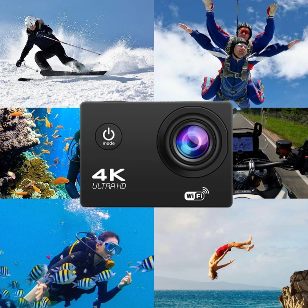 Underwater Waterproof 4K Action Camera 1080P30FPS Mini Sports Camera With WiFi Helmet Recording 0