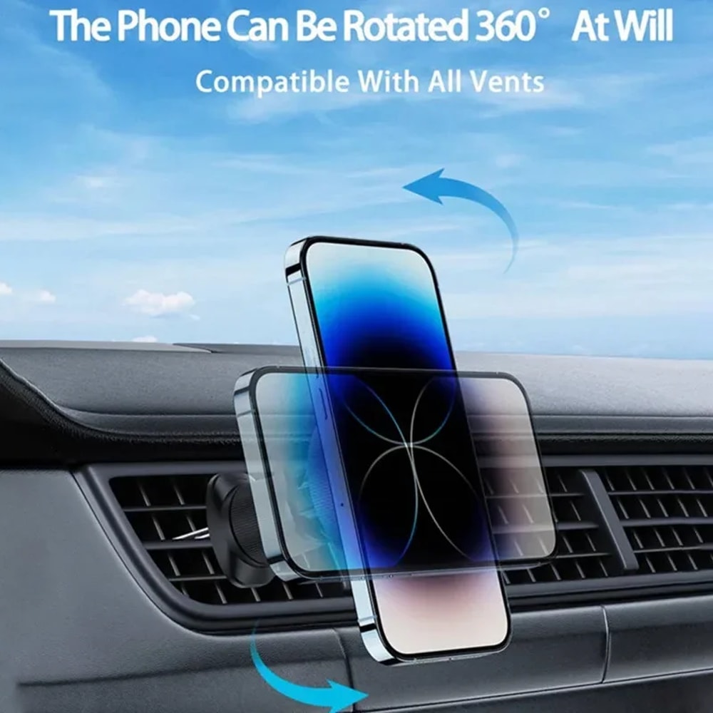 Magnet Car Phone Holder Mount Magnetic Car Wireless Charger Stand Bracket For IPhone Fast Charging 4