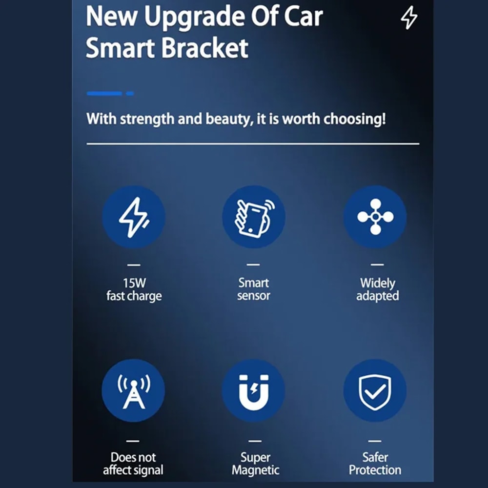 Magnet Car Phone Holder Mount Magnetic Car Wireless Charger Stand Bracket For IPhone Fast Charging 5