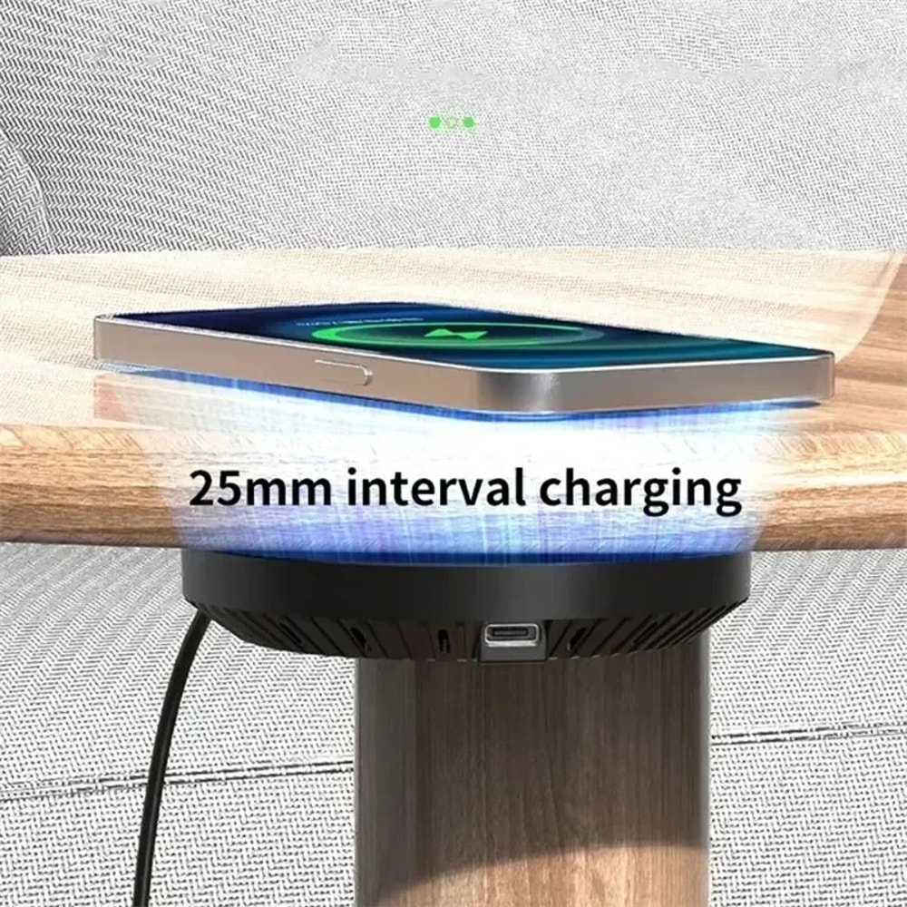 Desktop Wireless Charging Pad Fast Charging Station For IPhone Samsung Wireless Phone Charger 4
